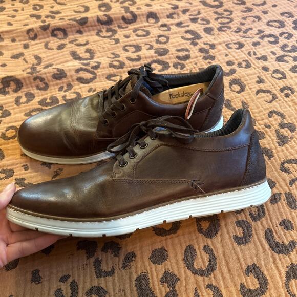 Bull Boxer Shoes Mens 12 Leather Lace Up Jasyn Plain Toe Oxford Dress Shoe Brown - Picture 3 of 7